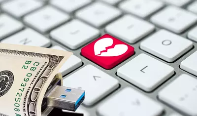 Romance Scam Heart Padlock
